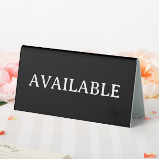 AVAILABLE | Plastic 6" X 3" Table Tent Sign Tischaufsteller