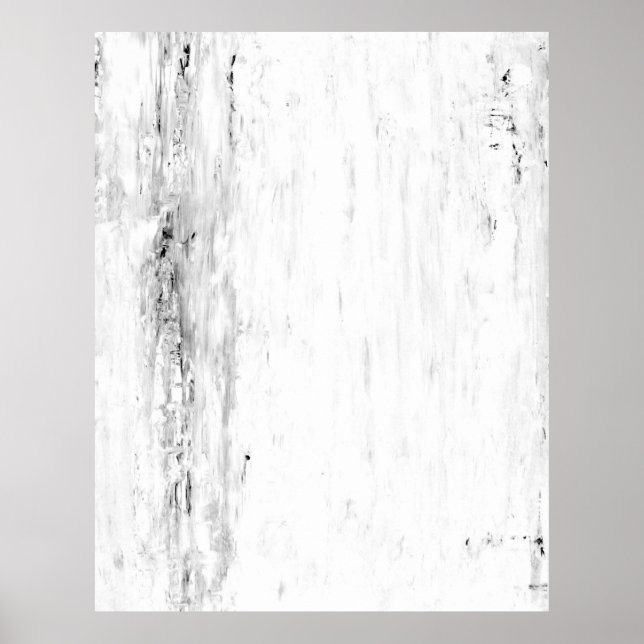"Avalanche" Abstrakte Schwarz-Weiß-Kunst Poster (Vorne)