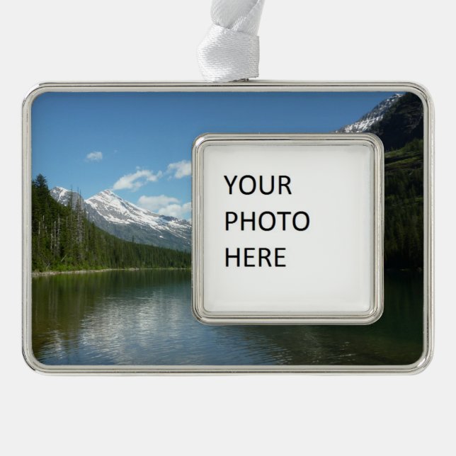 Avalanche See I - Glacier Nationalpark Rahmen-Ornament Silber (Vorderseite)