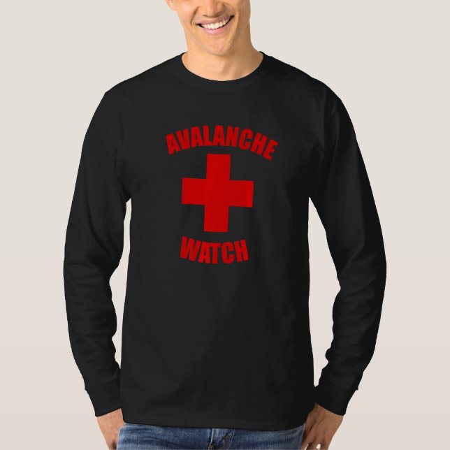 Avalanche Watch Red Font  T-Shirt (Vorderseite)