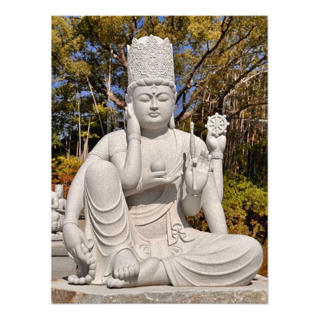 Avalokiteshvara Statue, Ishiteji Temple Fotodruck (Vorne)