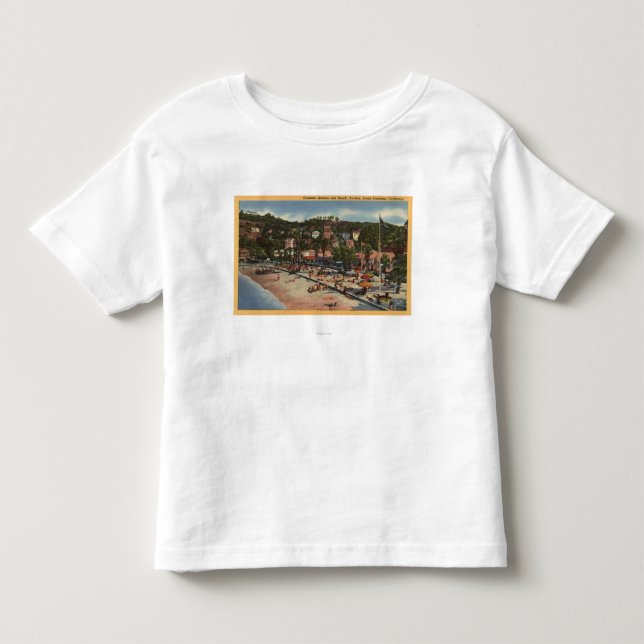 Avalon Ansicht von Halbmond-Allee. U. Strand Kleinkind T-shirt (Vorderseite)