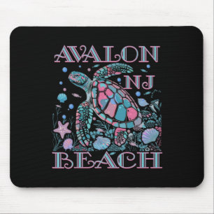 Avalon Beach Nj Schildkrötenliebhaber Farbige Stra Mousepad