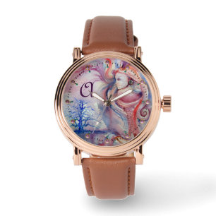 AVALON Magic & Mystery Pınk Blue Fantasy Monogram Armbanduhr
