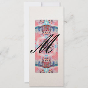 AVALON Monogramm 2, rosa lila metallic CHAMPAGNER Einladung