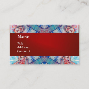 AVALON PSYCHEDELIC Monogramm, rosa lila rot Visitenkarte