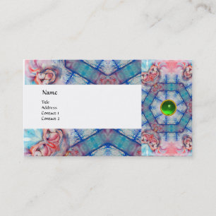 AVALON PSYCHEDELIC, rosa Juwel smarald Visitenkarte