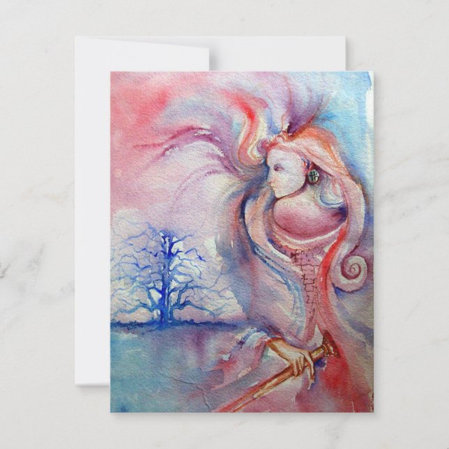 AVALON, sanft rosa, lila blau Einladung (Vorderseite)