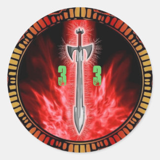 Avalons Zorn-Pod-Sticker Runder Aufkleber