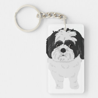 Avant et bout de porte - clé de Shih-Tzu