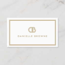 AVANT GARDE ART DECO LOGO MIT IHREN INITIALEN VISITENKARTE
