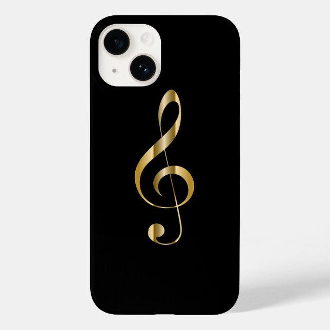 Avant Garde, Gold G clever auf schwarzem Hintergru Case-Mate iPhone 14 Hülle (Rückseite)