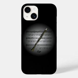 Avant Garde ~ Klarinette auf Globe mit Notenmusik Case-Mate iPhone 14 Hülle