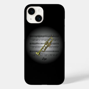 Avant Garde ~ Trumpet auf Globe mit Notenmusik Case-Mate iPhone 14 Hülle