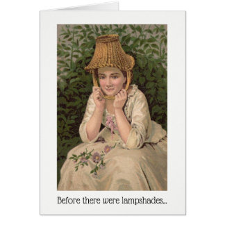 Avant Il Y Avait Lampshades Carte Anniversaire