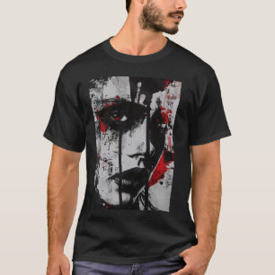 Avantgarde Abstrakt Portrait Grunge Design T-Shirt