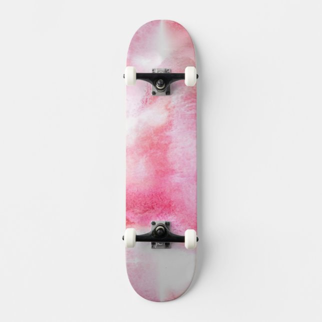 Avantgardehintergrund-Handfarbe der Kunst rote Skateboard (Vorderseite)