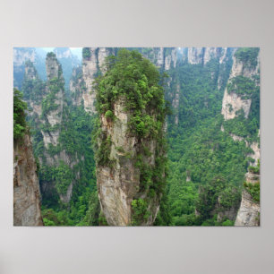 Avatar-Berge Zhangjiajie Nationaler Waldpark Poster