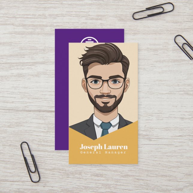 Avatar Business Card Visitenkarte (Vorderseite/Rückseite Beispiel)