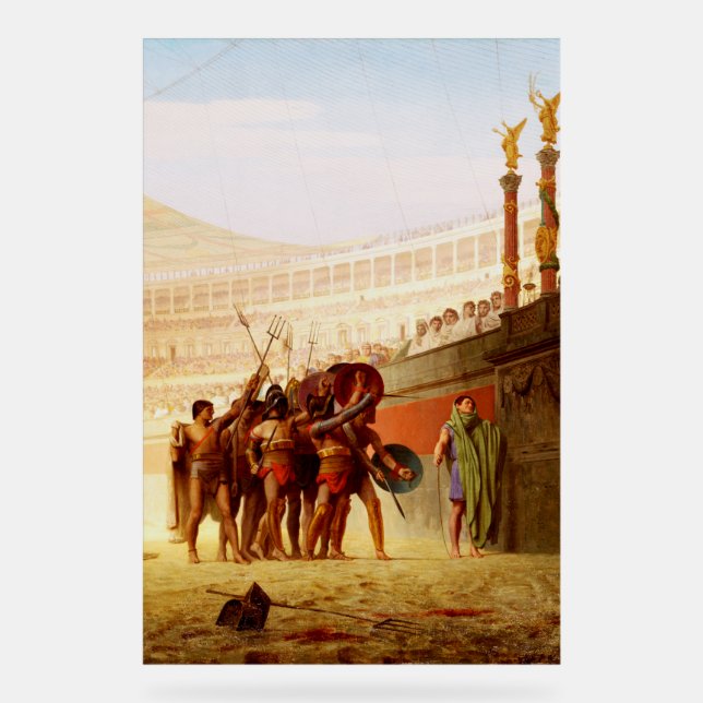 Ave Caesar by Jean-Leon Gerome Acrylschild (Vorderseite)
