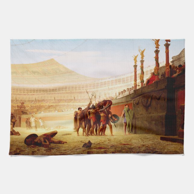 Ave Caesar by Jean-Leon Gerome Geschirrtuch (Horizontal)