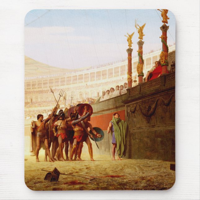 Ave Caesar by Jean-Leon Gerome Mousepad (Vorne)