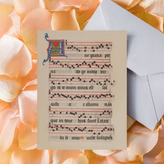 Ave gratia plena - Antiphon Mittelalterliches Manu Postkarte