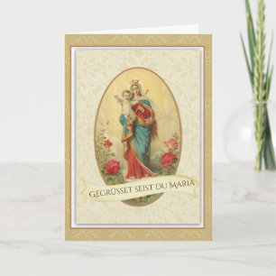 AVE MARIA GEBET IN DEUTSCHKATHOLISCH KARTE