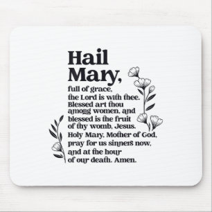 Ave Maria Gebet Marianische Blumen Christlich Gese Mousepad