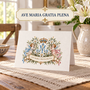Ave Maria Gratia Plena Katholische Marienengel Karte