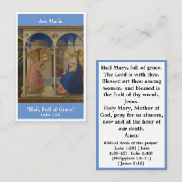 Ave Maria Hail Mary Gebetskarte Visitenkarte