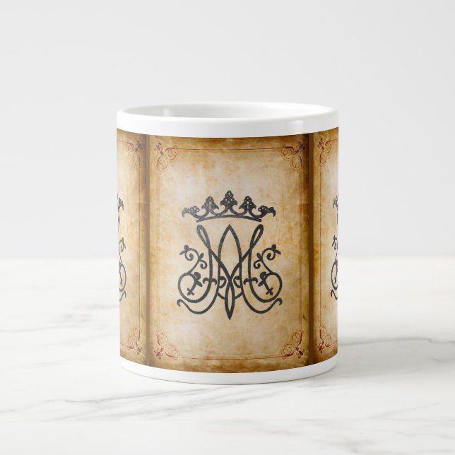 Ave Maria Monogram Jumbo-Tasse (Vorderseite)