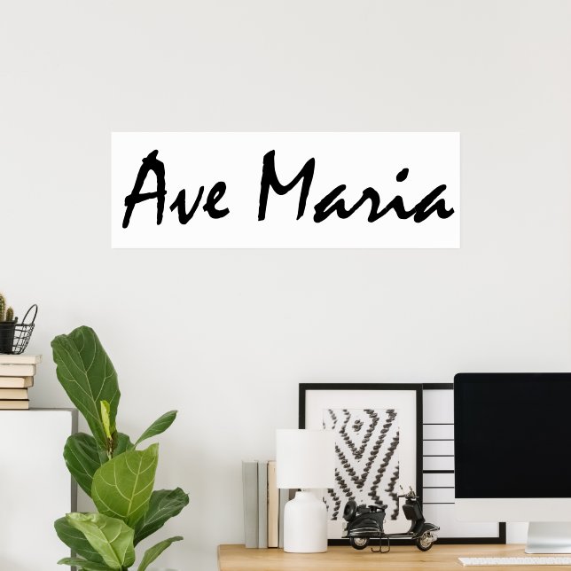 Ave Maria Poster (Heimbüro)