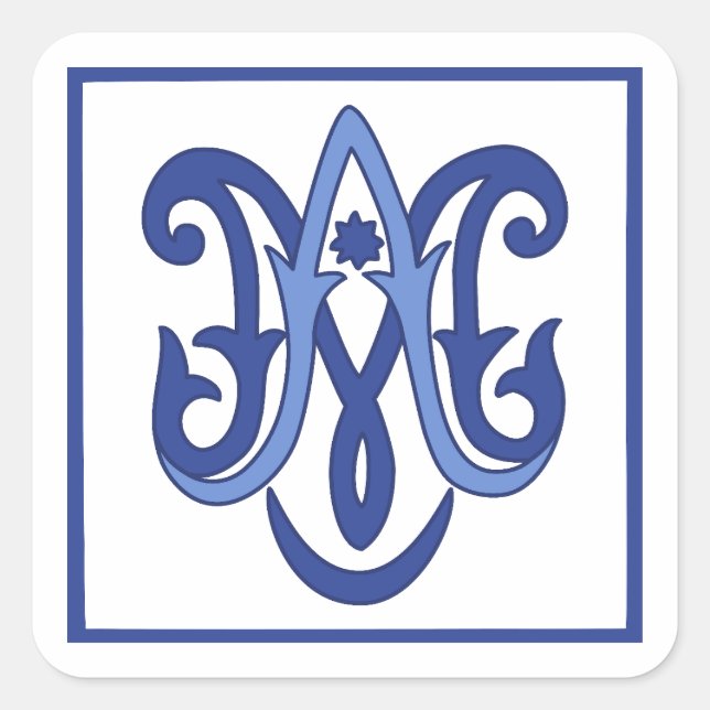 Ave Maria Quadratischer Aufkleber (Vorderseite)