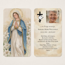 Ave Maria Trauergebetskarte