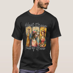 Ave Maria Voller Gnaden Gebet Katholischer Rosenkr T-Shirt