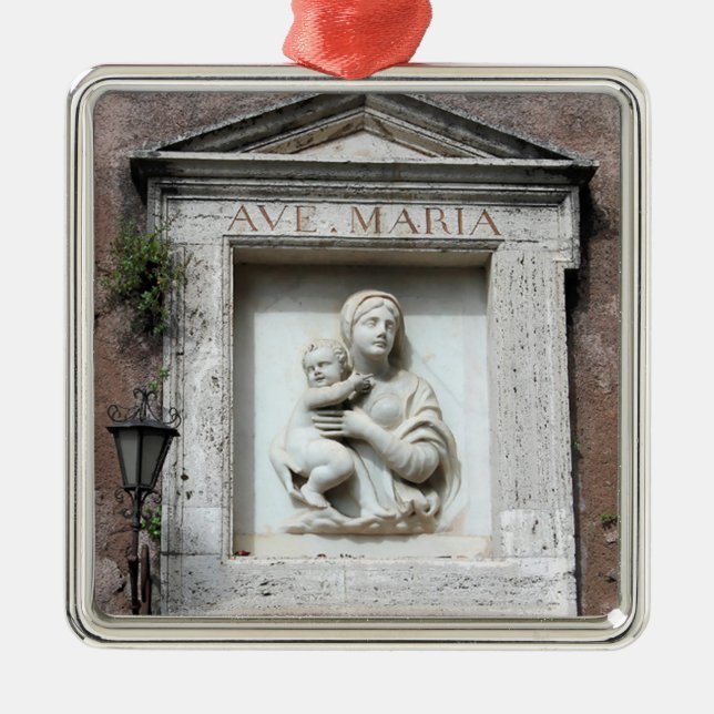 Ave Maria Weihnachtsverzierung Ornament Aus Metall (Vorne)