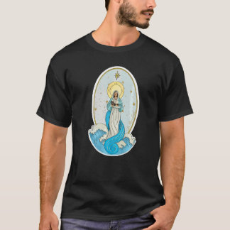 Ave Maris Stella Lady Gesegnete Mutter Maria Latei T-Shirt