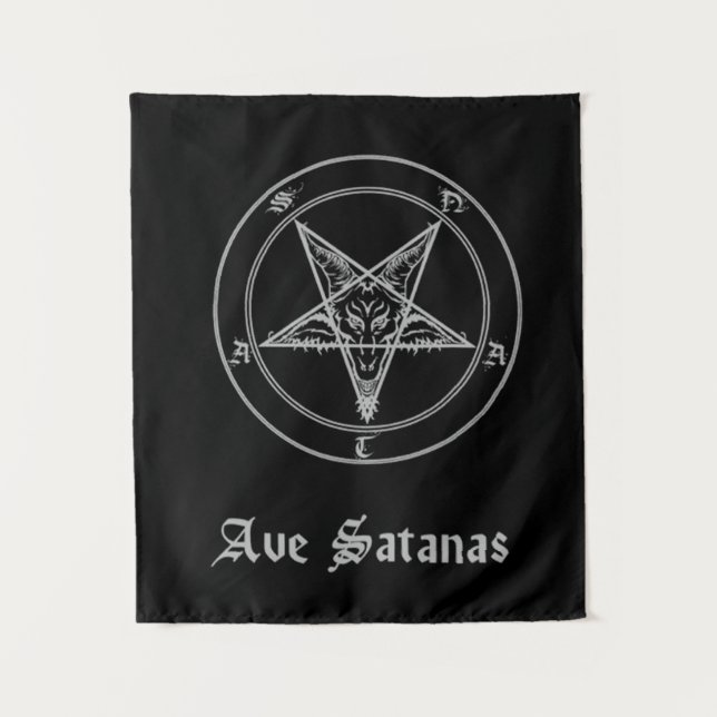 Ave Satanas Wandteppich (Vorderseite)