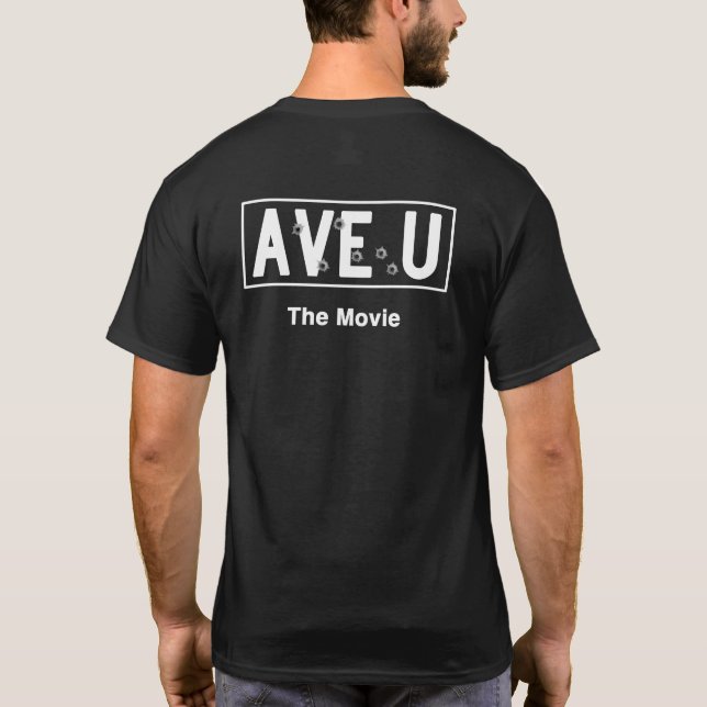 Ave U Movie Street Sign Dark T - Shirt (Rückseite)