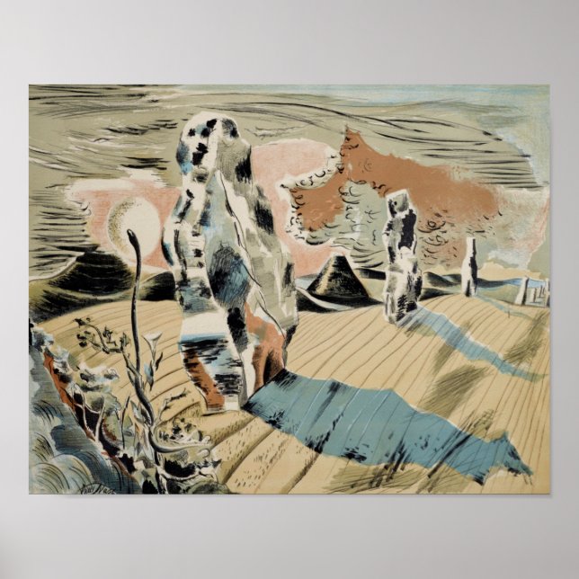 Avebury (1937) von Paul Nash Poster (Vorne)
