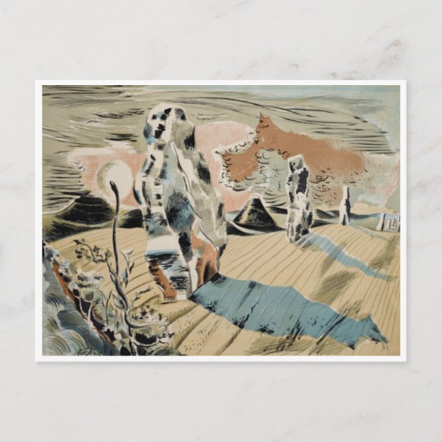 Avebury (1937) von Paul Nash Postkarte (Vorderseite)
