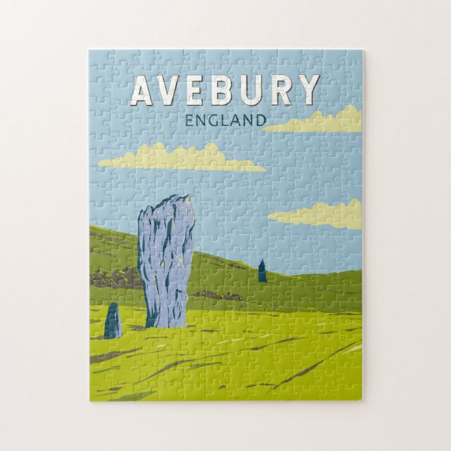 Avebury England Reisen Kunst Vintag (Vertikal)