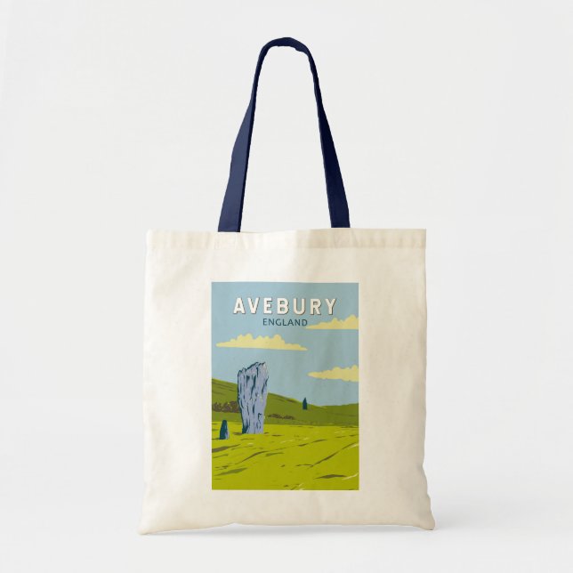 Avebury England Reisen Kunst Vintag Tragetasche (Vorne)