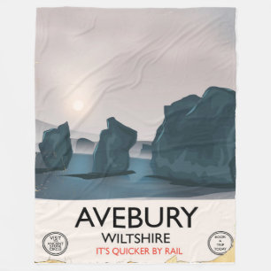 Avebury, Wiltshire Steinkreis vintage Reise. Fleecedecke