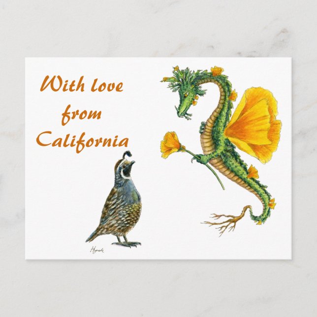 Avec amour de la Californie - carte postale (Devant)