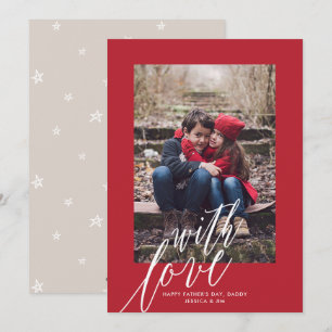 Avec Amour sur Fête des pères Carte de voeux photo