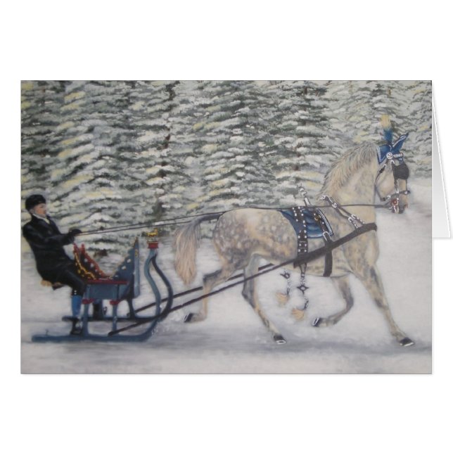 "Avec Bells sur" la carte équine (Devant horizontal)