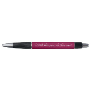 Avec ce stylo I Thee épousez le jour du mariage