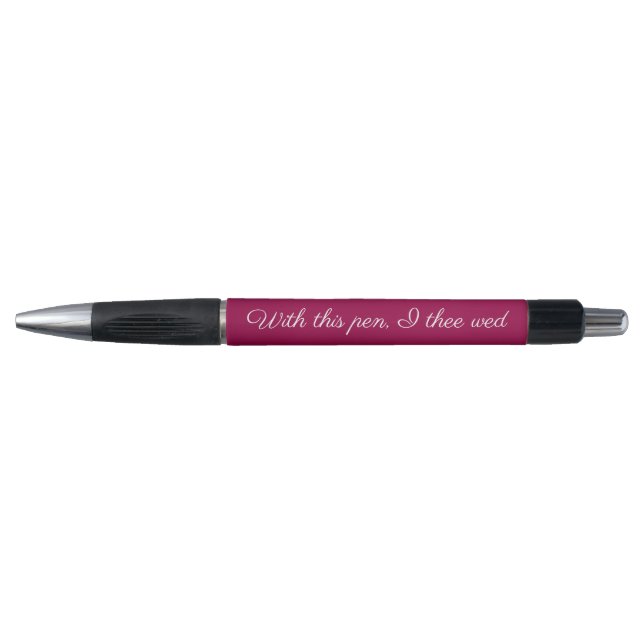 Avec ce stylo I Thee épousez le jour du mariage (Devant)